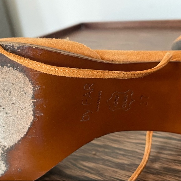 By Far lace up sandal heel shoes size 37 - Picture 7 of 8